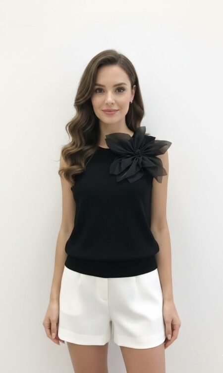 Black Structured Tank Top