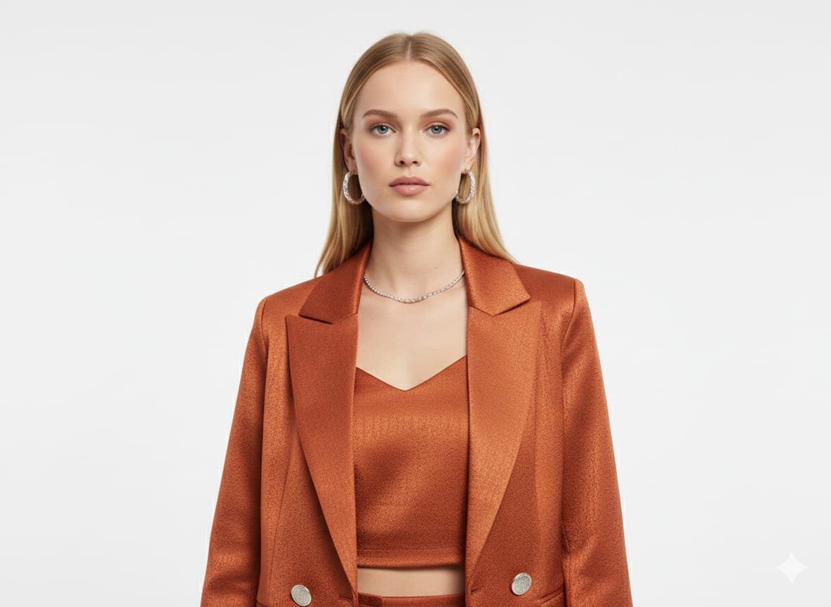 Burnt Orange Three-Piece Power Suit (2)