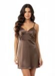 Chocolate Brown Satin Slip Dress