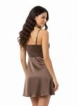 Chocolate Brown Satin Slip Dress