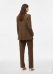 Chocolate Brown Single Breasted Blazer Set (2)
