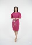 Deep Pink A line Dress