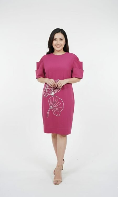 Deep Pink A line Dress