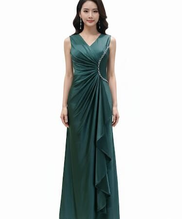 Emerald Green Evening Gown