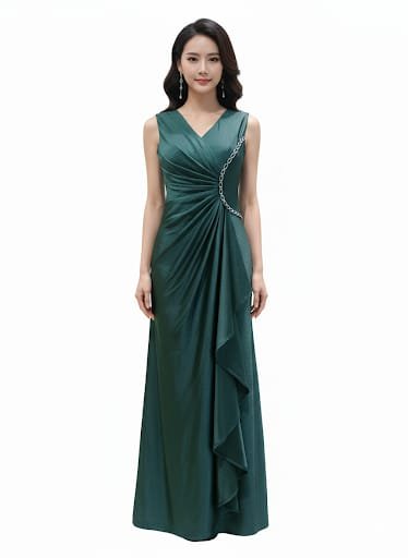 Emerald Green Evening Gown