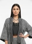 Kimono-Style Outerwear (Black & White) (1)