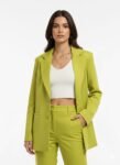 Lime Green Single Breasted Blazer Set