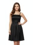 Little Black Satin Slip Dress