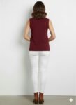 Maroon Sleeveless Knit Top (3)1