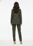 Olive Green Single Breasted Blazer Set (2)