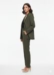 Olive Green Single Breasted Blazer Set (2)