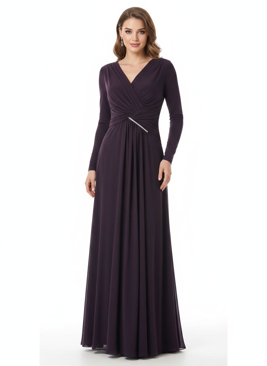 Plum Colour evening gown (2)