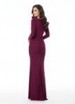 Plum Ruched Evening Gown (2)