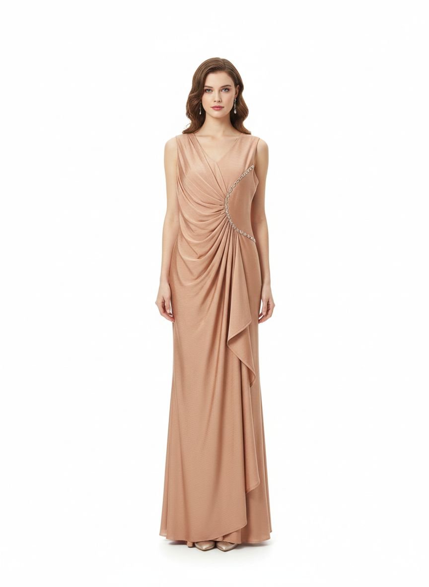 Rose Gold Maxi Dress (2)