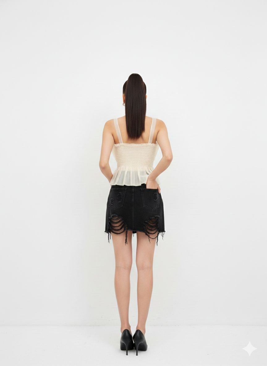 White Peplum Tank Top (2)