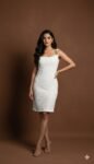 White Textured Popcorn Short Dress (1)