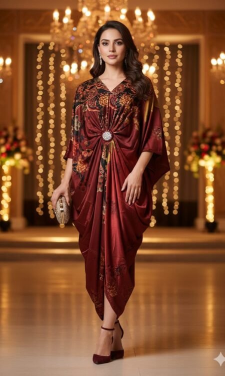 Kaftan-Style Evening Gown