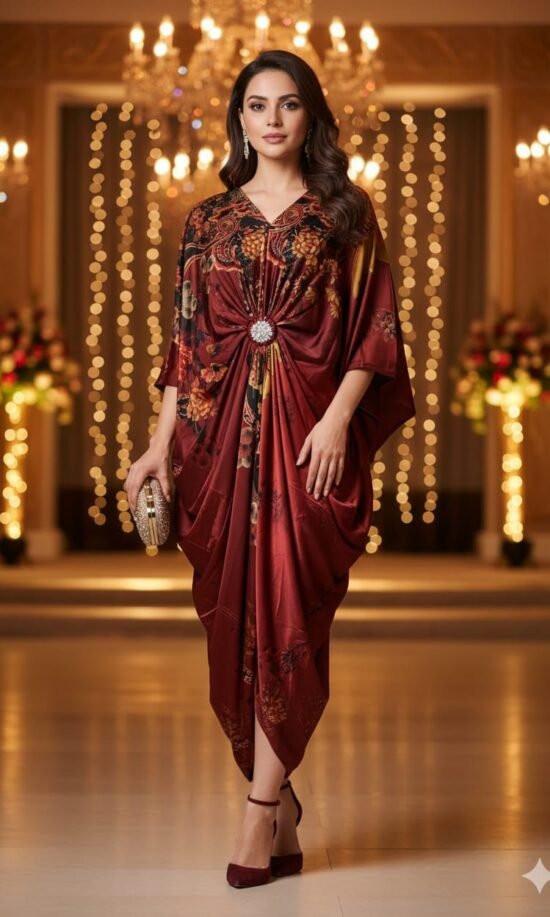 Kaftan-Style Evening Gown