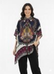 Bohemian Collared Printed Kaftan Top