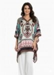 Digital Printed V-Neck Kaftan Top
