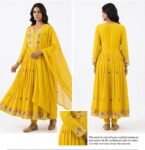 Ethnic Anarkali Suit Yellow