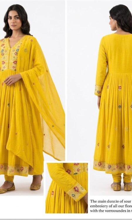 Ethnic Anarkali Suit Yellow