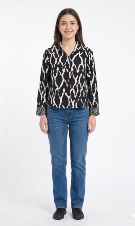 Black and White crop  Shirt