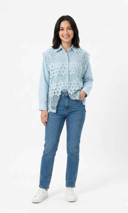 Light blue layered shirt