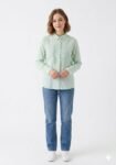Lace-Trimmed Eyelet Shirts
