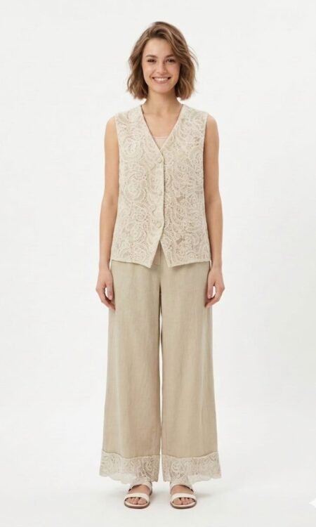 beige-toned ensemble