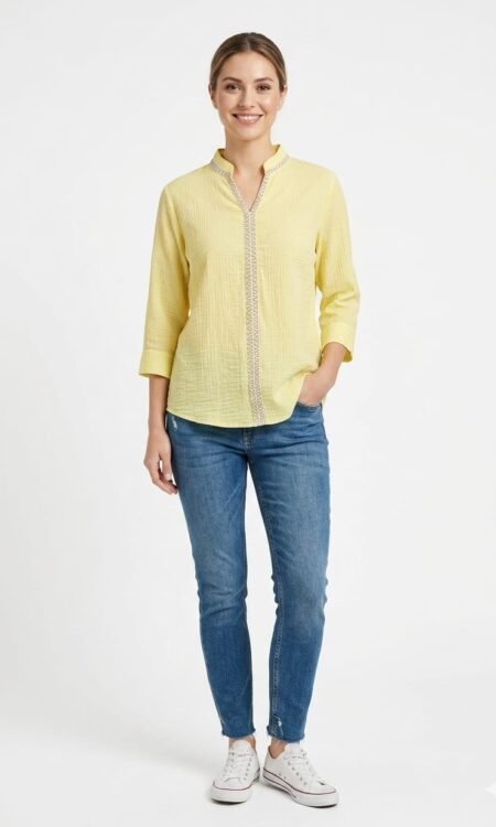 elegant yellow tunic