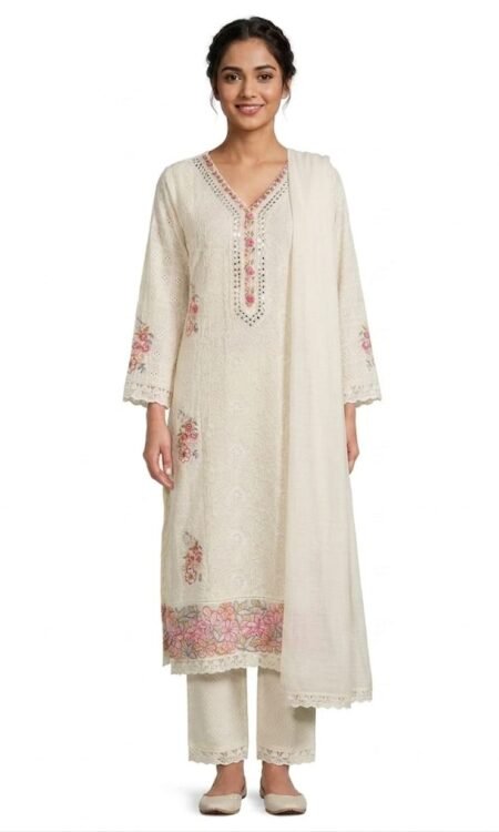 chikankari embroidery Suit
