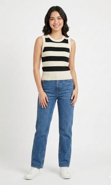 Black and White tank Top