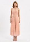 halter-style midi dress