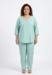 Seafoam Blue Graceful Bow Cord Set