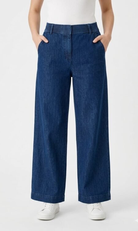 Soft Denim Culotte Pants