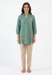Teal Floral-Spray Kurti