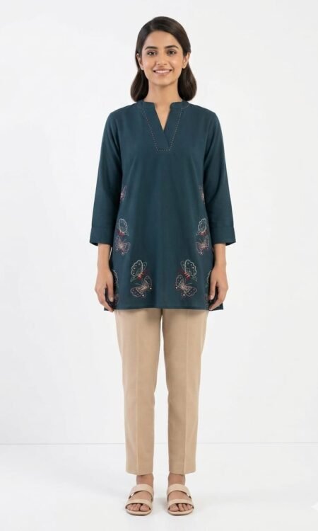 Navy blue  Butterfly Kurti