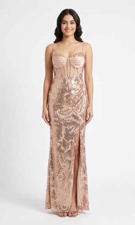Stunning Rose Gold Evening Gown