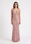 Stunning Onion Pink Evening Gown