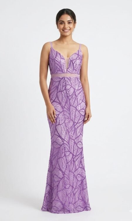 Vibrant Lilac Gala Dress