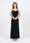 Elegant Black Shimmering Maxi Dress