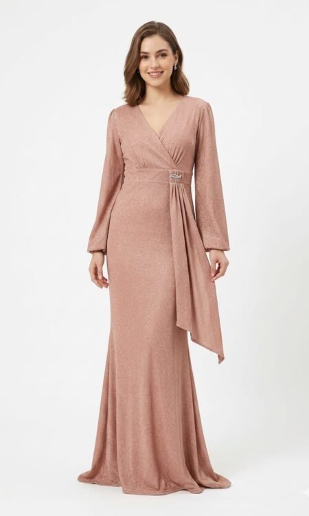 Rose Gold Dress with a metallic shimmer