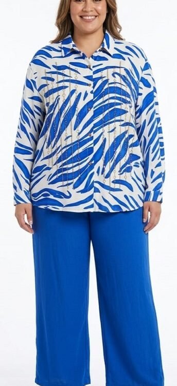 Royal Blue and White Cord Set