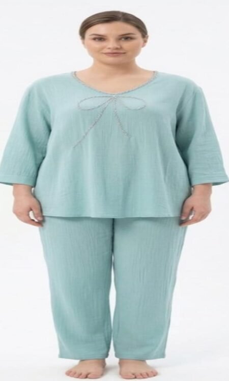 Seafoam Blue Graceful Bow Cord Set