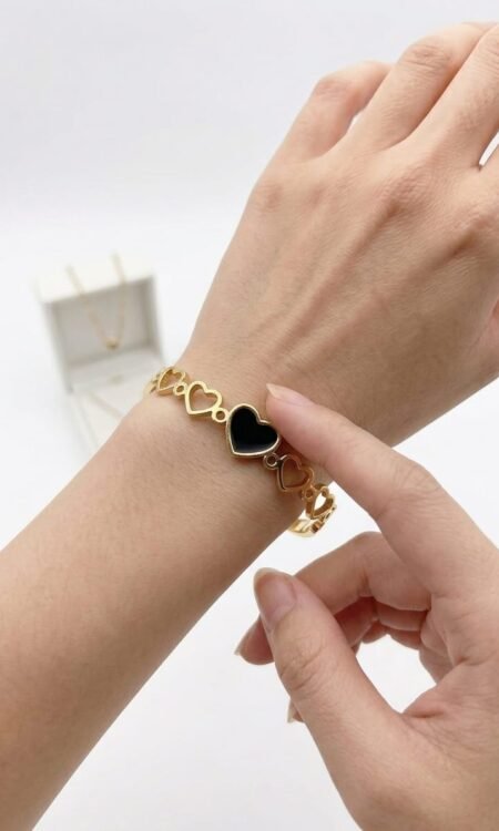 Premium High-Gloss Gold Dual-Finish Curb Chain Bracelet