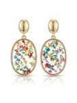 Premium Pressed Wildflower Resin Droplet Earrings