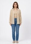 Beige Zig-Zag Detailed Shirt