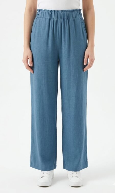 linen-blend trousers