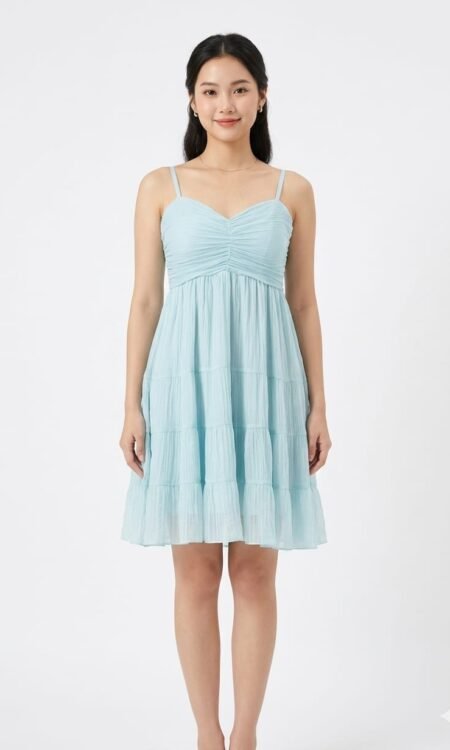 soft blue short dress